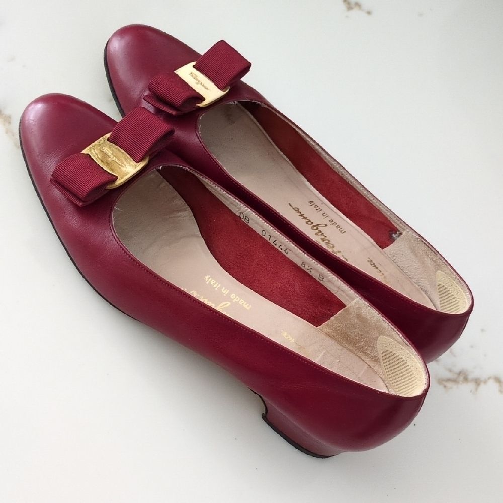 Salvatore Ferragamo Women's Red Leather Shoes - Picture 5 of 7